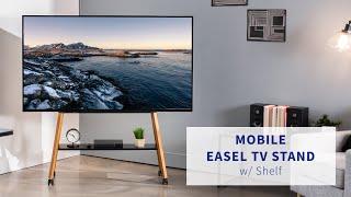 STAND-TV75R Mobile Easel Stand with Shelf for 49” to 75” TVs by VIVO