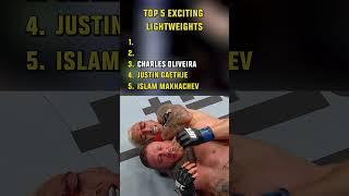 TOP 5 EXCITING UFC FIGHTERS  #shorts