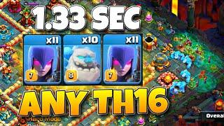 Epic Strategy! TH16 Zap Quake Witch is the Easiest TH16 Attack Strategy in Clash of Clans