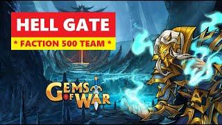 Gems of War HELL GATE Faction 500 Best Delve Team! Pure and Simple Strategy!