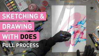 DOES - Letter 'S' | Sketching & Drawing with DOES (Full process video)