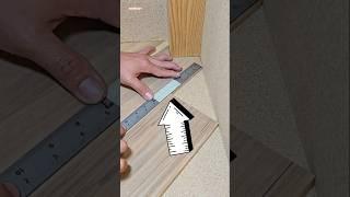 Easy way to find the perfect Cut | corner wood joint | Woodworking idea #shorts #woodworking #howto