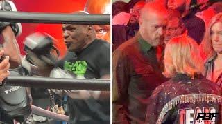 JAKE PAUL MUM AND DAD LOOK SERIOUSLY WORRIED AS MIKE TYSON ALMOST KNOCKS OUT TRAINER AT WORKOUT