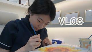 daily vlog | 출근해서 그림 그리는 일상 / 초간단 또띠아 다이어트 요리 추천