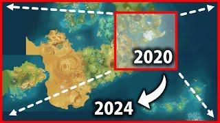 4 Year History of Genshin Impact Map 1.0 to 5.0