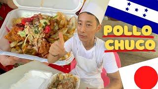 I tried to cook Pollo Chuco (Honduran fried chicken) with banana chips in Honduras 