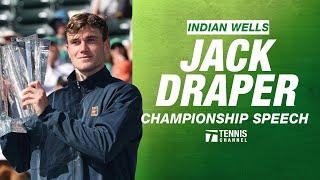 Jack Draper Championship Speech | 2025 Indian Wells