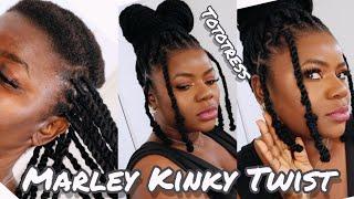 Marley Twist On Short 4c Hair | Toyotress | Dilias Empire.