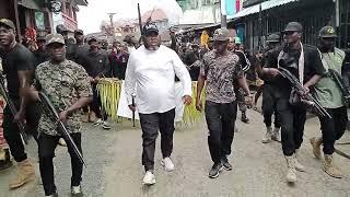 The great freedom fighter, Alhaji Dokubo Asari having good time with his followers