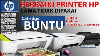 Cara Memperbaiki Printer HP Catridge Buntu, printer hp deskjet 2135, printer hp tidak keluar tulisan