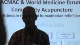 Peter Deadman • Community Acupuncture • Multibeds in the UK and humanitarian relief abroad.