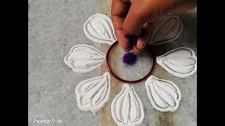 Easy and Beautiful Rangoli Design || Madhu's Creative Designs