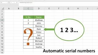 How to add serial numbers in Excel | 5 ways to insert serial numbers | Start-Tech Academy #excel