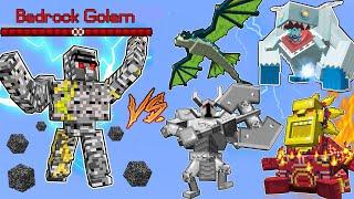 Bedrock Golem Vs. Mowzie’s Mobs Mod in Minecraft