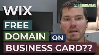 Wix Free Plan - Why You Should Upgrade - Check out this business card!