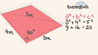 3,4,5 rule - square up a building easily