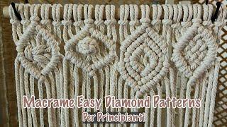 Macrame Diamond Patterns for Beginners / Ti insegno il disegno a Diamante in Macrame