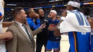 Alex Caruso Joins The Thunder Postgame Fun 