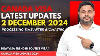 Canada Tourist Visa Latest Updates | Processing time after Biometric | 2 December 2024