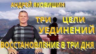 Андрей Яковишин. Три цели уединений 1.Выжить. 2.Прийти в себя. 3.Потрясение земель. Обилие благодати