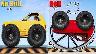 Roll Car vs No Roll Car - Beamng drive