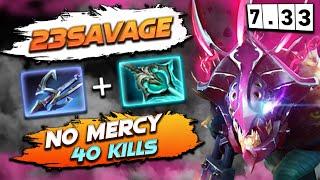 13k MMR 23savage abusing NEW Broken Items with Slark - 40 Kills 7.33 Patch Dota 2