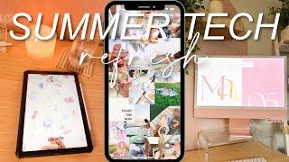 SUMMER TECH REFRESH - customizing my ipad, iphone, and imac for summer!