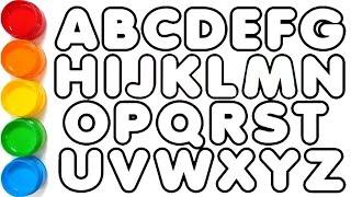 ABCDEFGHIJKLMNOPQRSTUVWXYZ , Easy Draw and Paint Alphabet A to Z @AritriArts