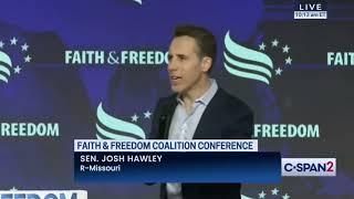 Sen. Josh Hawley Says We Need More Christian Influence In Government