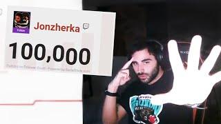 Jon Zherka reacts to 100k Twitch Followers