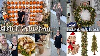 PUMPKIN PATCH + CHRISTMAS DECOR | Lowe’s Black Friday Build Up Deals (Sister Saturday vlog # 247)