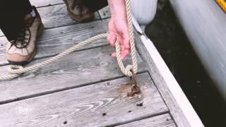 How to Tie a Line to a Dock Ring & Cleat - Pure Muskoka