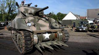 radial engine sherman with hedgerow cutter