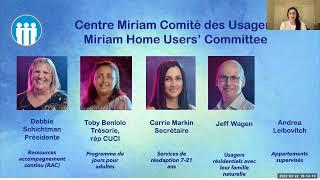 2020 - 2021 - AGA Comité des usagers du Centre Miriam / Miriam Home Users’ Committee AGM