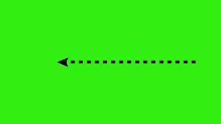 Animated Dotted Straight Line Arrow on Green Screen Background | HD | Royalty Free