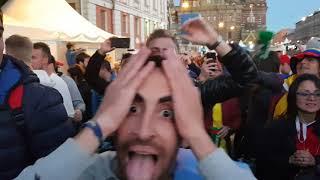 Hinchada argentina en San Petesburgo Fan Fest