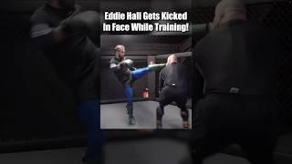 Eddie Hall Gets Kicked In Face While Training! #mma