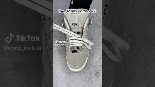 How to lace Jordan 4's #dunklow #nike #diy this is fire