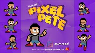 How to use Poptoogi's Pixel Pete 8-bit style character for Anime Studio/MOHO Pro