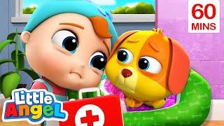 Bingo Is Sick | Little Angel Kids Songs & Nursery Rhymes | Emotions and Feelings | Moonbug Kids