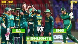 SA Vs ENG Highlights: South Africa Beat England By 7 Wickets I Champions Trophy 2025 I Cricket