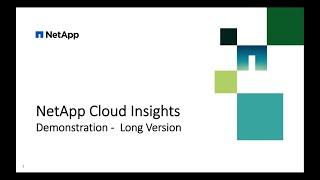 NetApp Cloud Insights Deep Dive