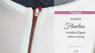 How to Sew An Invisible Zipper In A Lined Dress - Tips for FLAWLESS Install