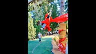 An old song is given to a beautiful woman, and a rope reminds me of the past! #Water swing #Record