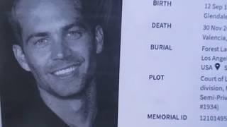 Kevin Grace visits the grave of actor Paul Walker