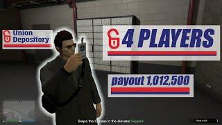 THE UNION DEPOSITORY HEIST 3X MONEY 4 PLAYERS PAYOUT 1,012,500 GTA ONLINE