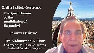 In Support of Pope Francis's Initiative for Peace Negotiations: Dr. Mohammad A. Toor