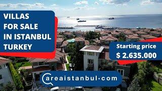 Sea view villas for sale next to Marmara Sea in Istanbul Turkey