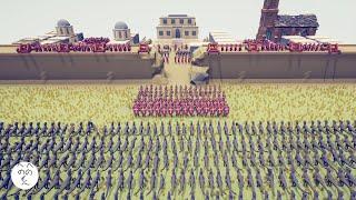 1000 Raptors vs Castle in TABS Map Creator Totally Accurate Battle Simulator