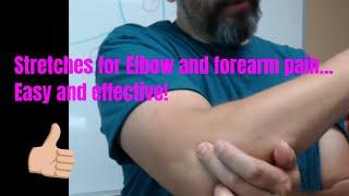 Stretches for elbow and forearm pain